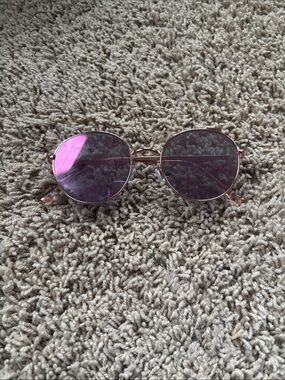 American Eagle Outfitters Rose Gold Frame Sunglasses with Pink Lenses